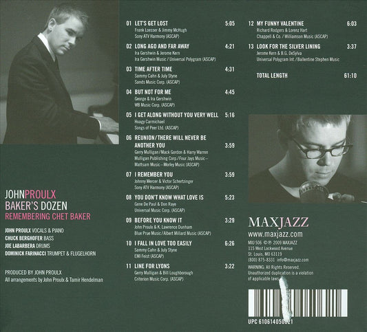 Baker's Dozen (Remembering Chet Baker) cover art