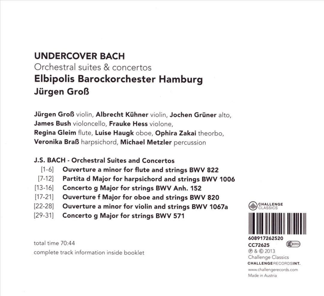 Undercover Bach: Orchestral Suites & Concertos cover art