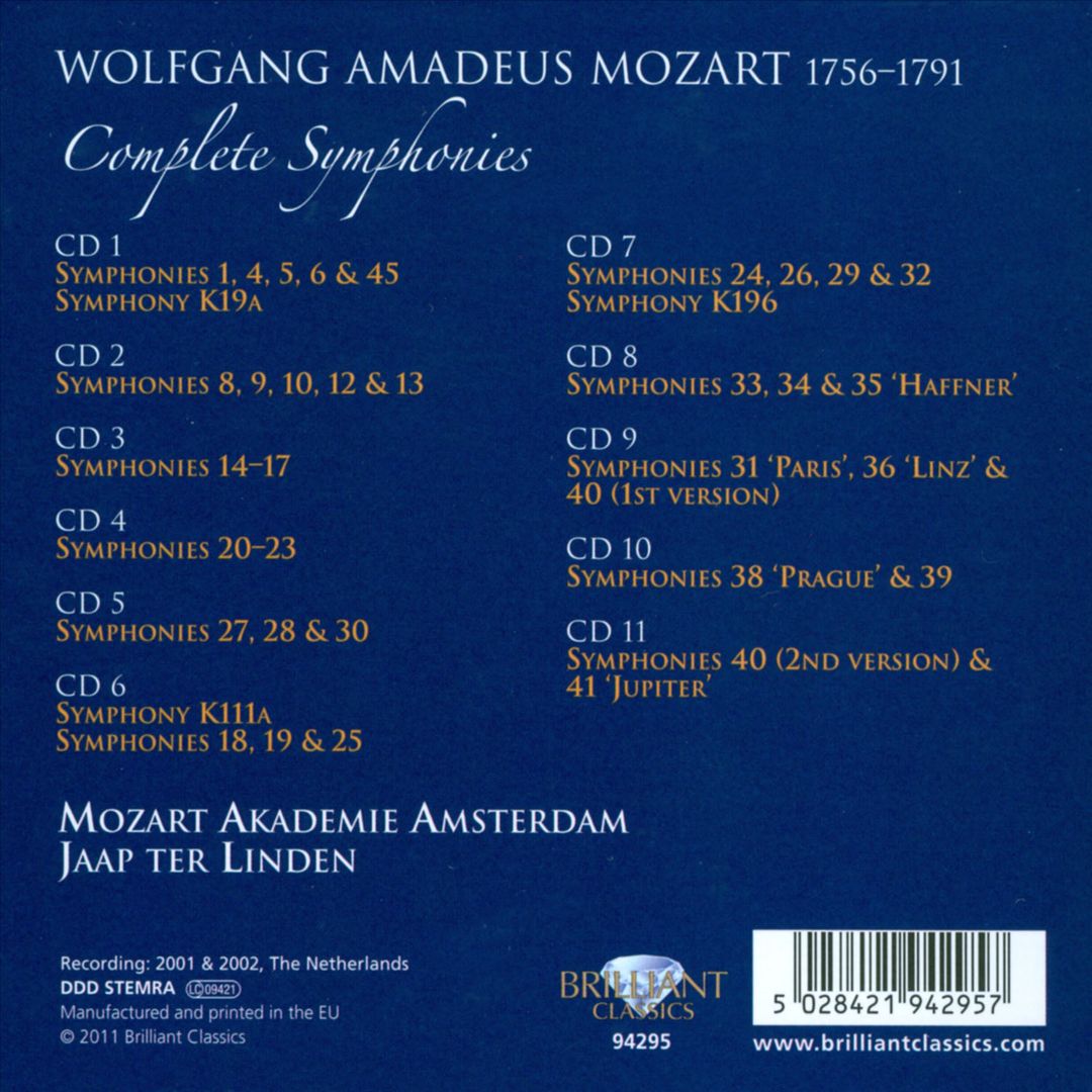 Mozart: Complete Symphonies cover art