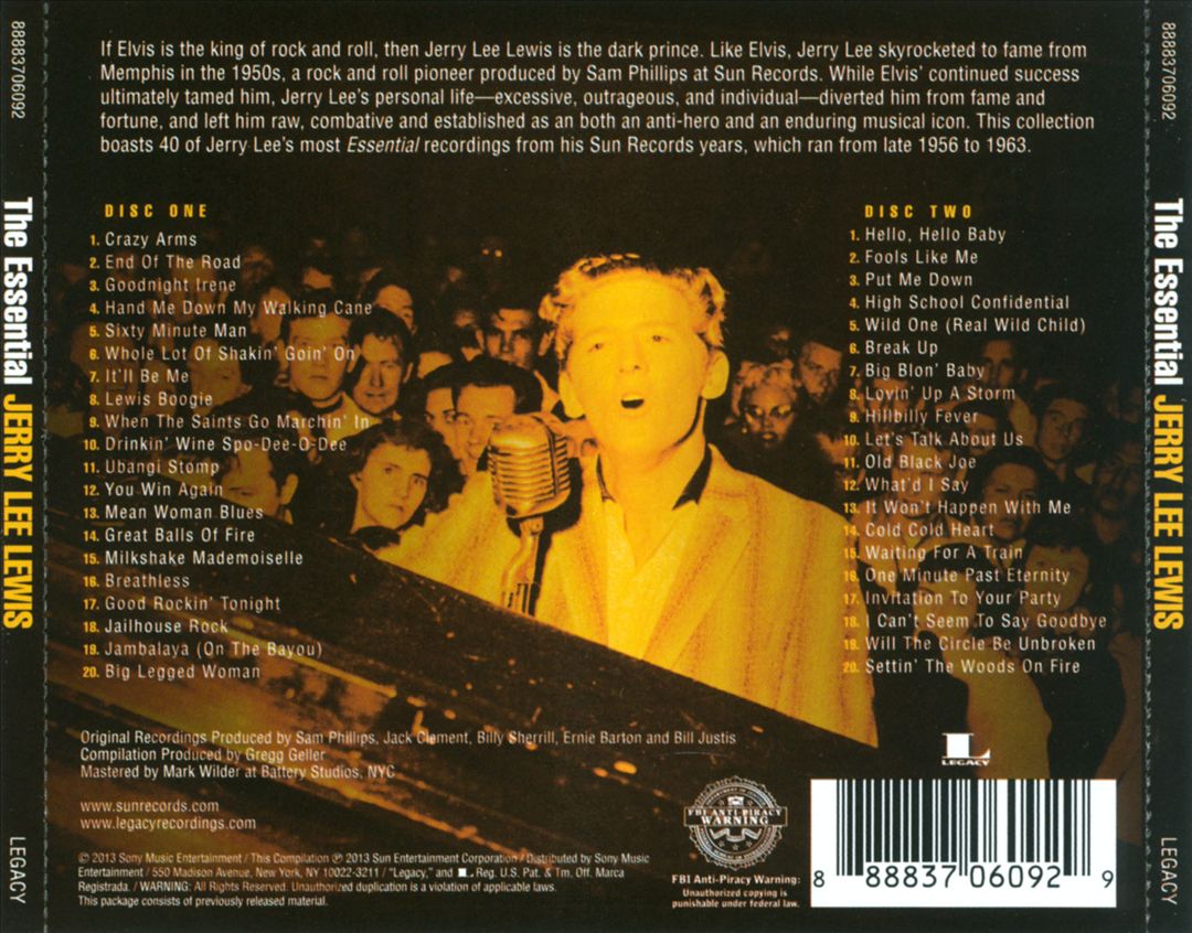 Essential Jerry Lee Lewis: The Sun Sessions cover art