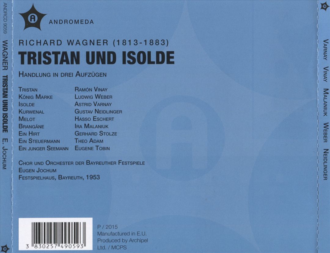 Richard Wagner: Tristan und Isolde (Bayreuth, 1953) cover art