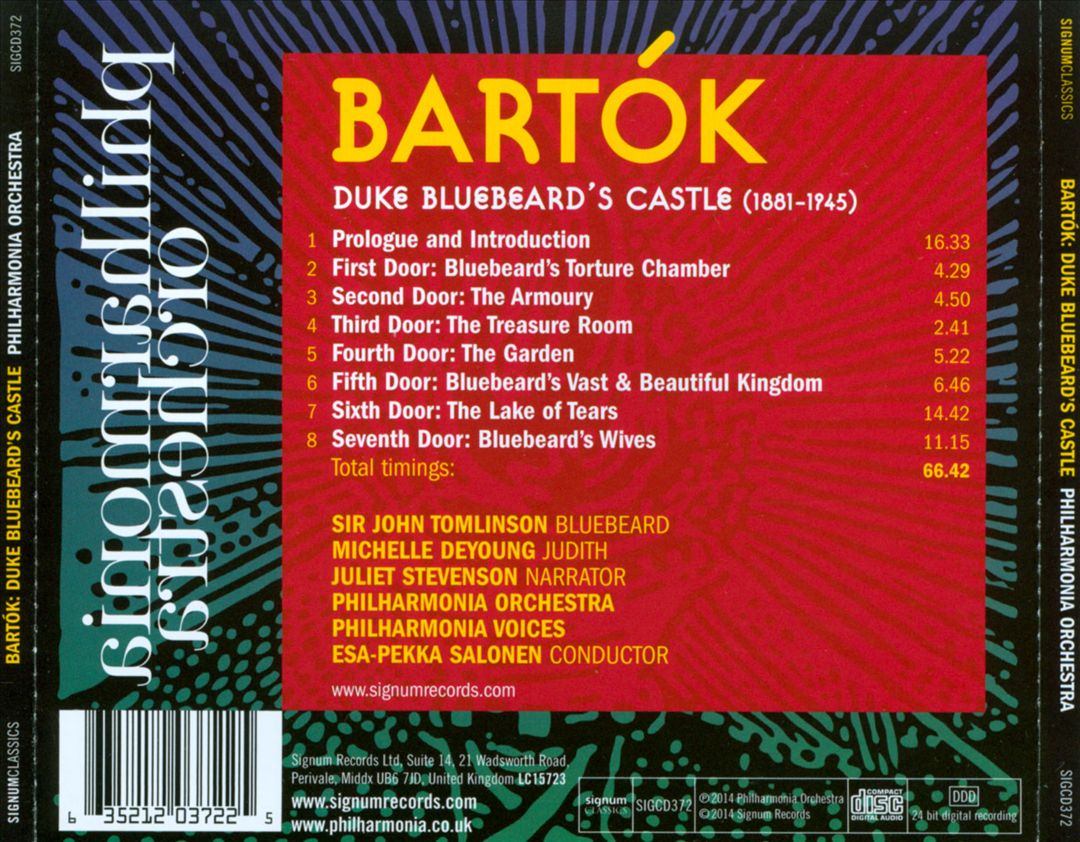 Bartók: Bluebeard's Castle cover art