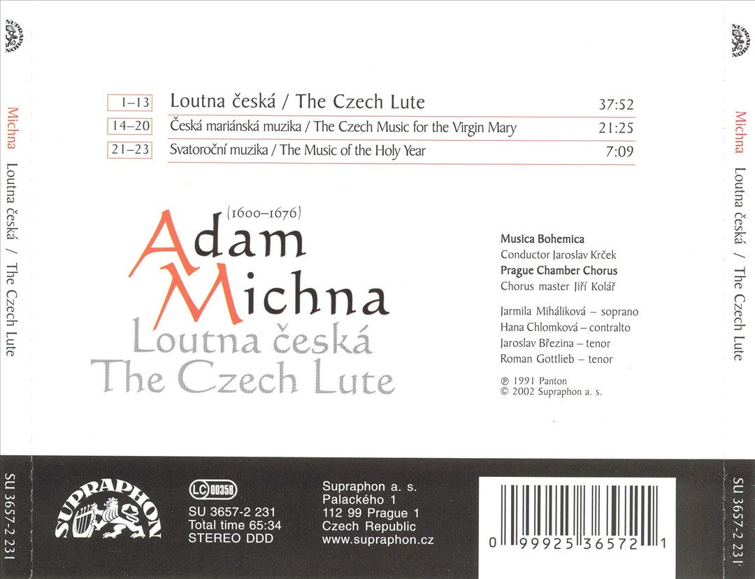 Adam Michna: The Czech Lute cover art