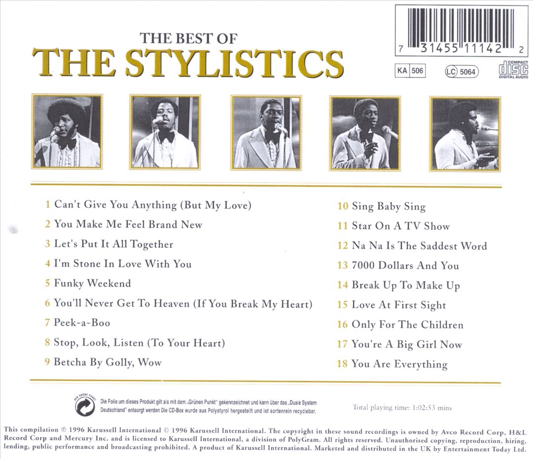 The Best of the Stylistics [Karussell] cover art