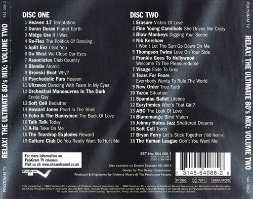 Relax!: The Ultimate 80's Mix, Vol. 2 cover art