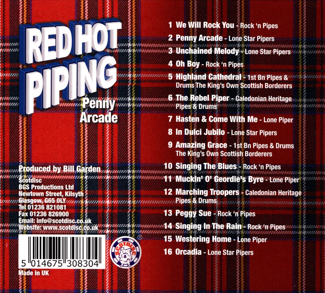 Red Hot Piping: Penny Arcade - Simply The Best Bagpipe Music cover art