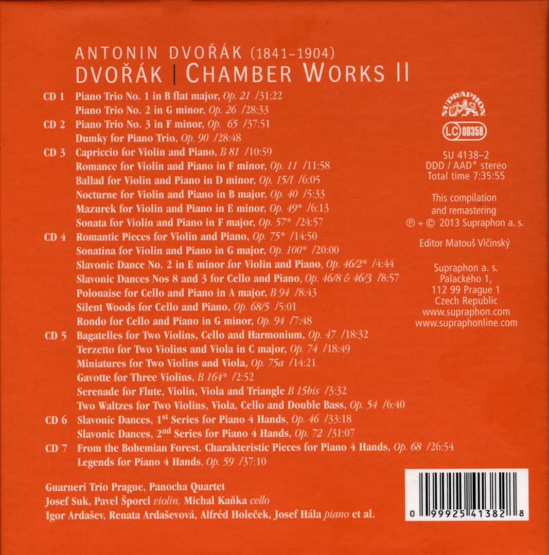 Dvorák: Chamber Works, Vol. 2 cover art