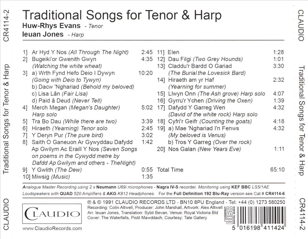 Traditional Songs for Tenor & Harp cover art