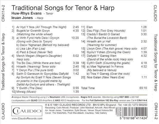 Traditional Songs for Tenor & Harp cover art