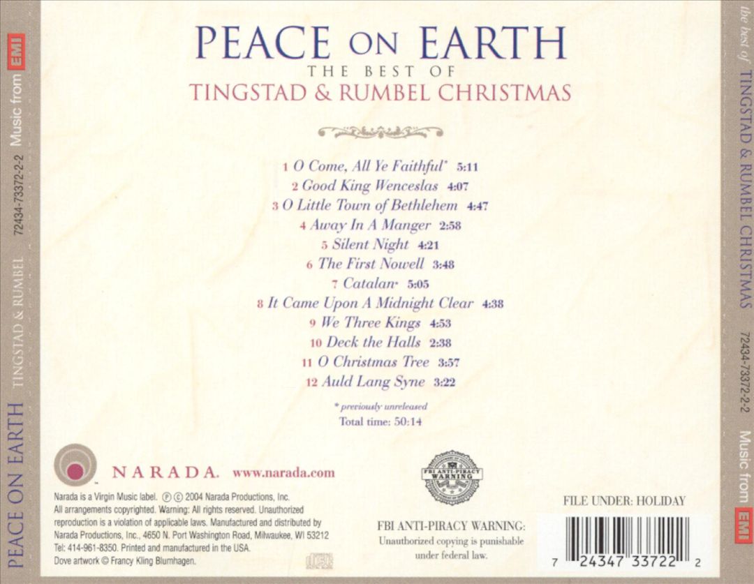 Peace on Earth: The Best of Tingstad & Rumbel Christmas cover art