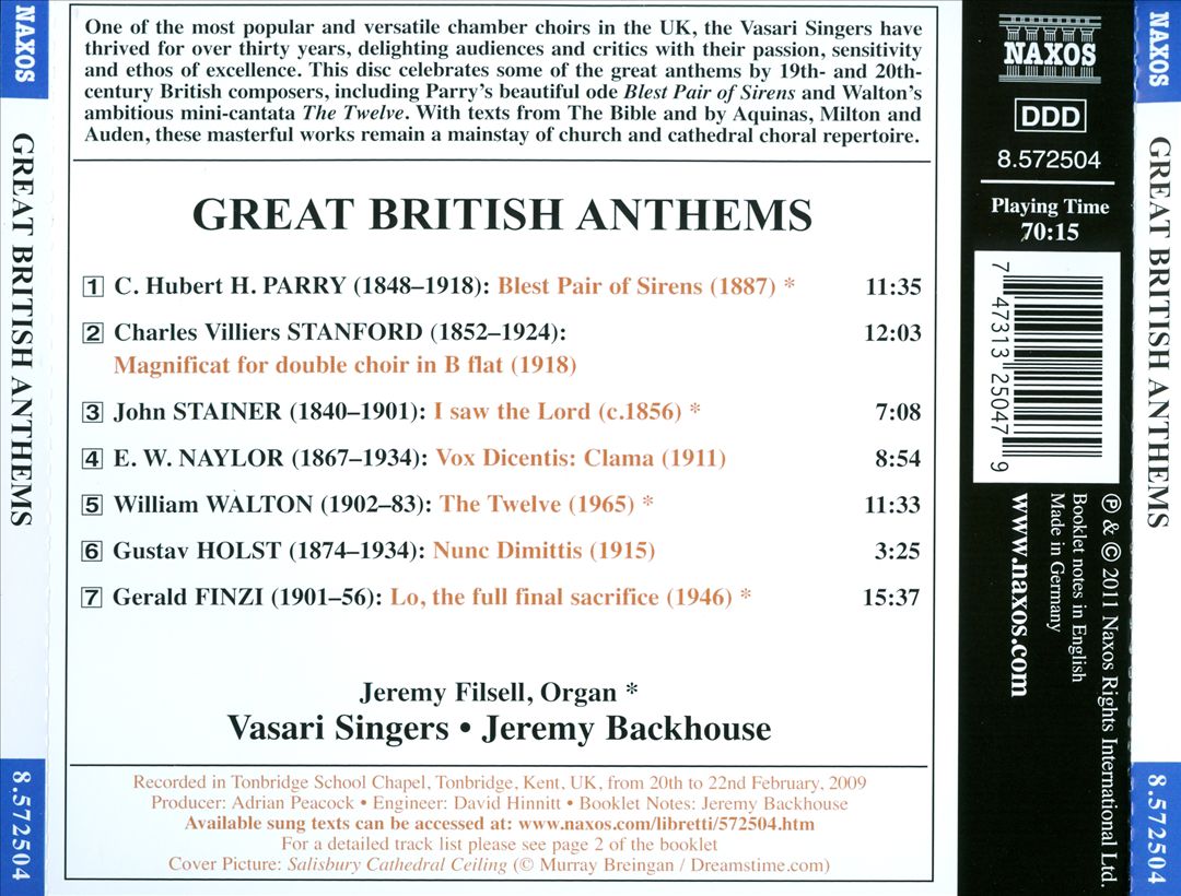 Great British Anthems cover art