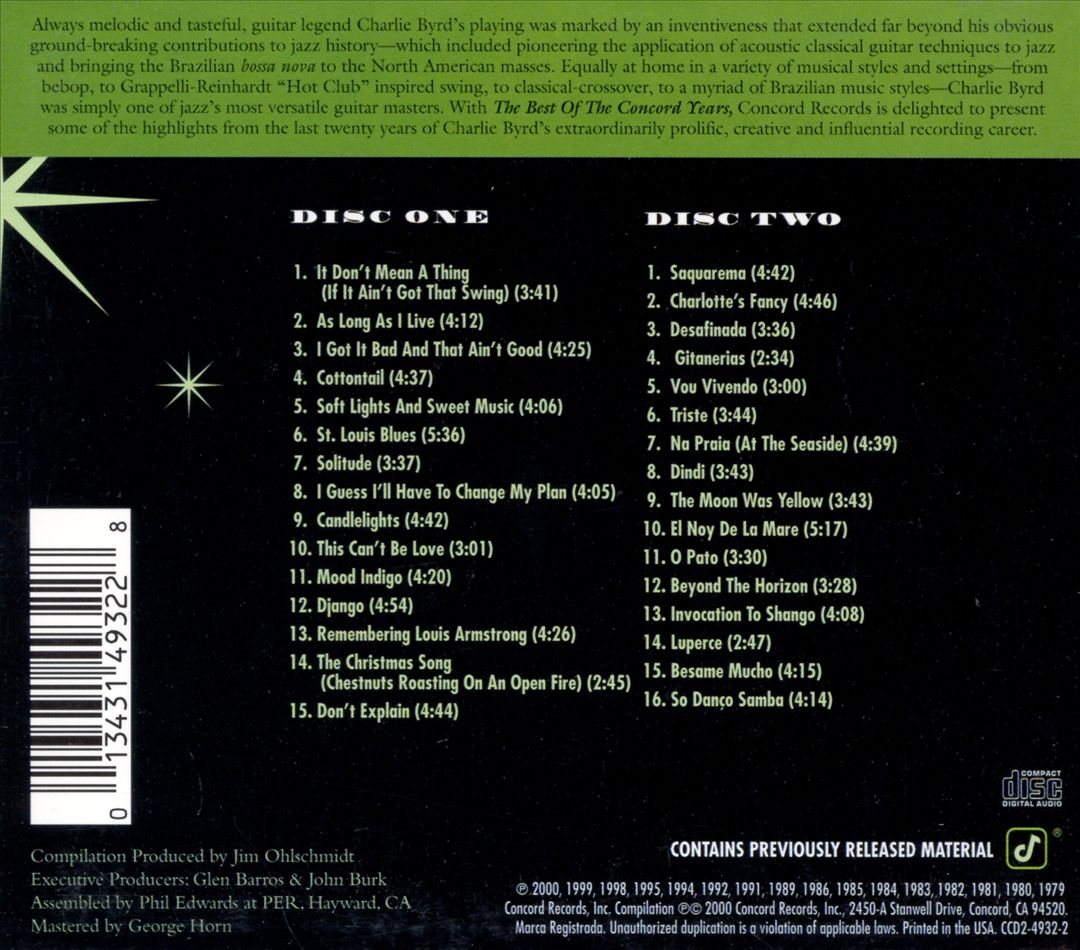 Best of the Concord Years cover art
