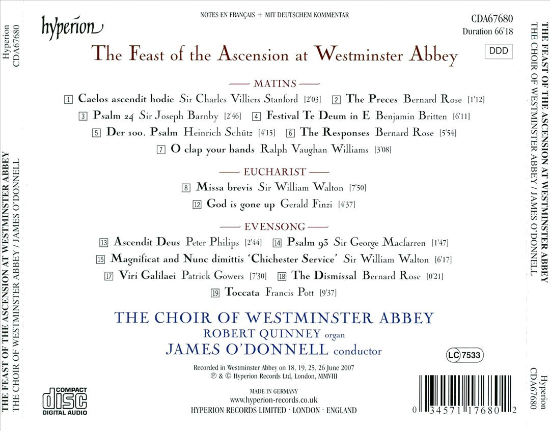 Feast of the Ascension at Westminster Abbey cover art