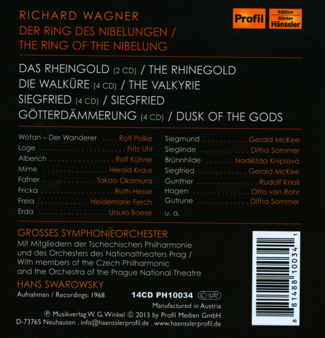 Wagner: Der Ring des Nibelungen cover art
