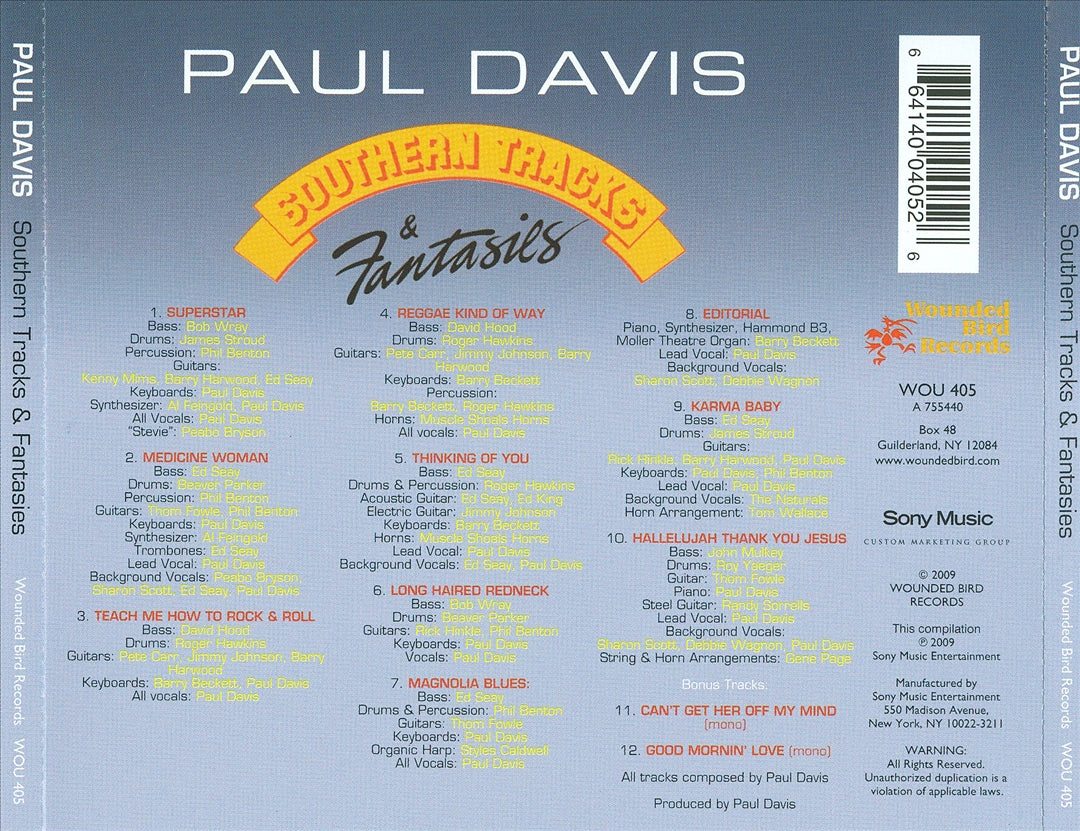 Southern Tracks & Fantasies cover art