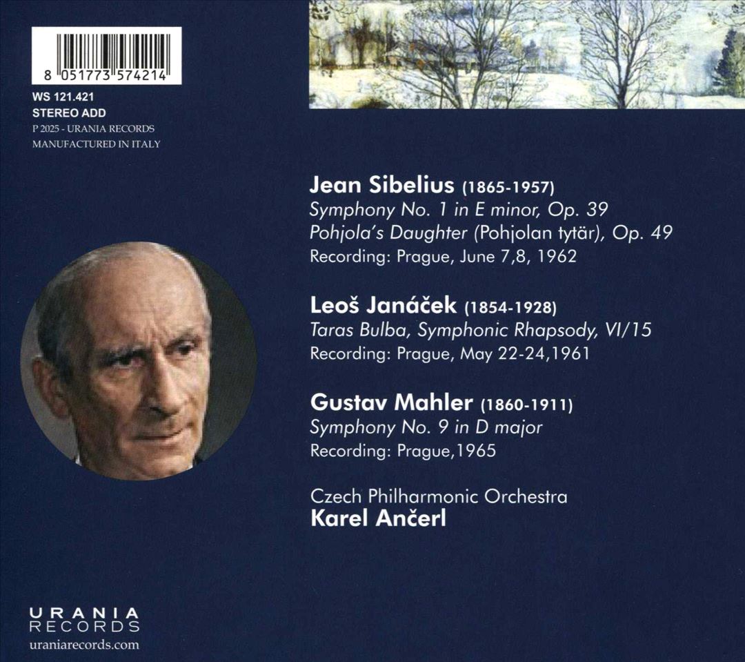 Mahler, Sibelius, Janacek cover art
