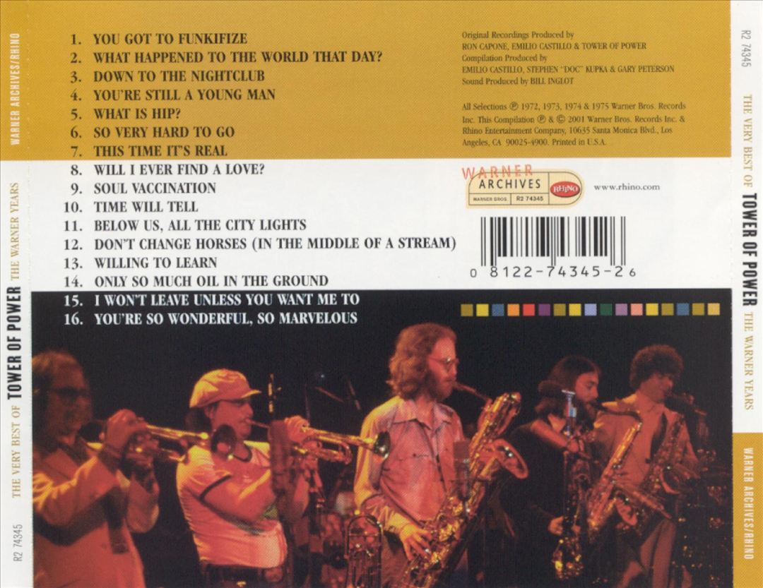 Very Best of Tower of Power: The Warner Years cover art