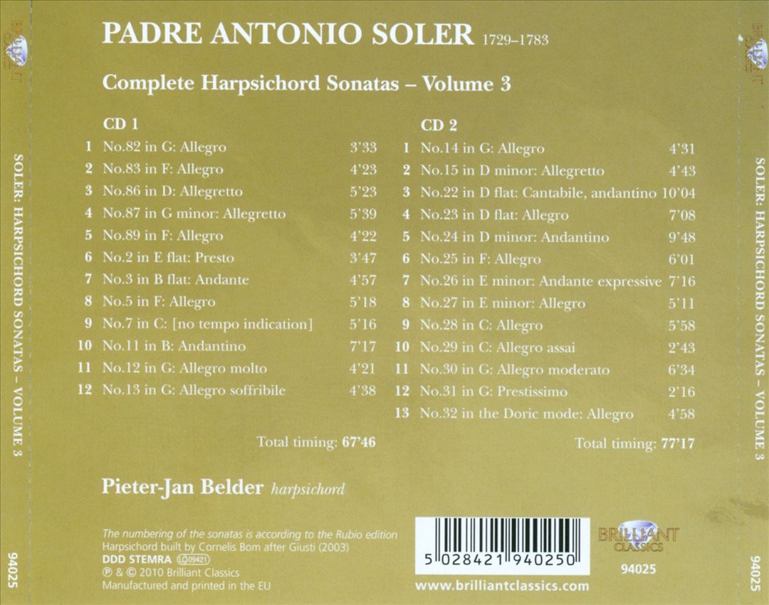 Antonio Soler: Keyboard Sonatas cover art