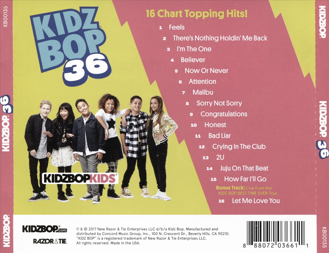 Kidz Bop 36 cover art