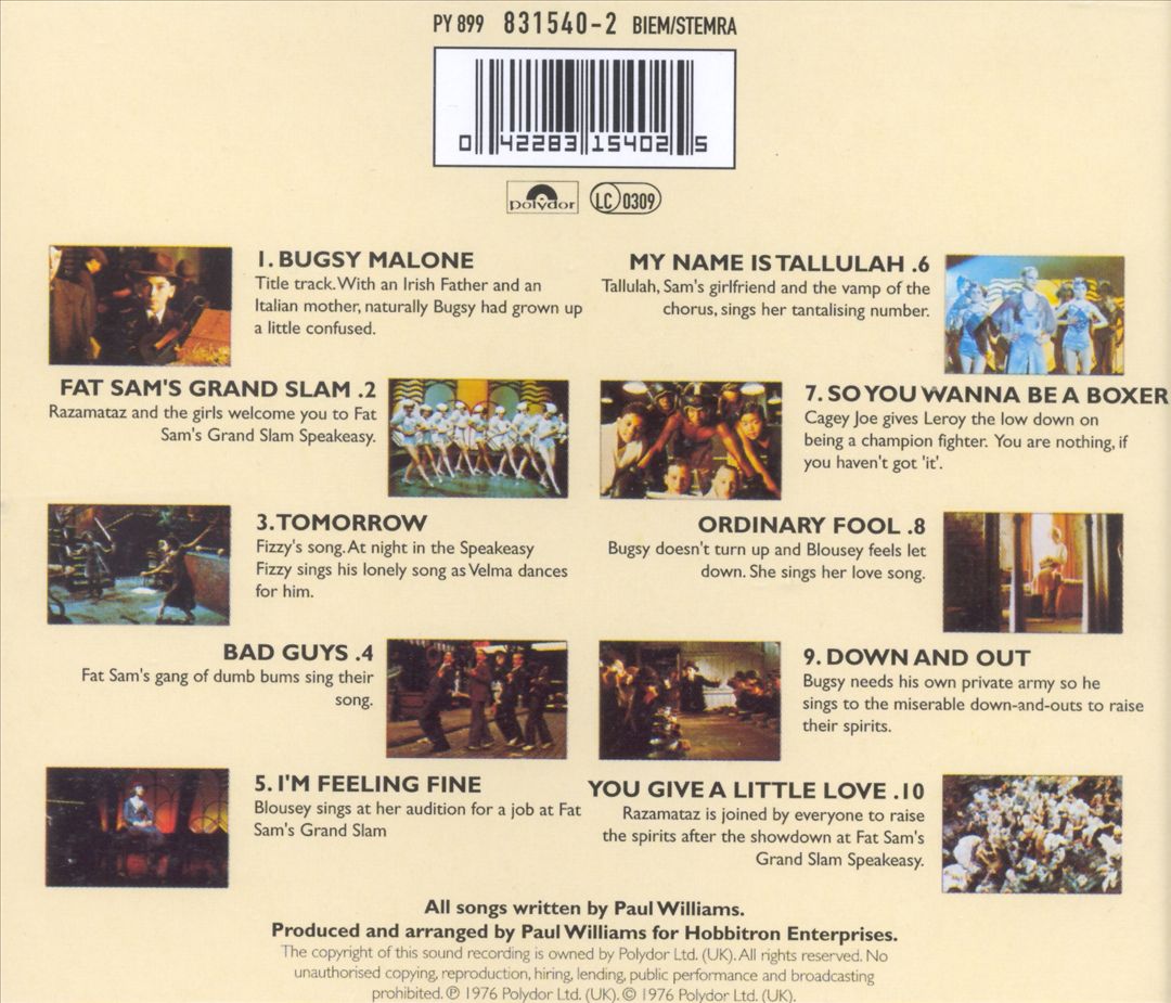 Bugsy Malone [Original Motion Picture Soundtrack] cover art