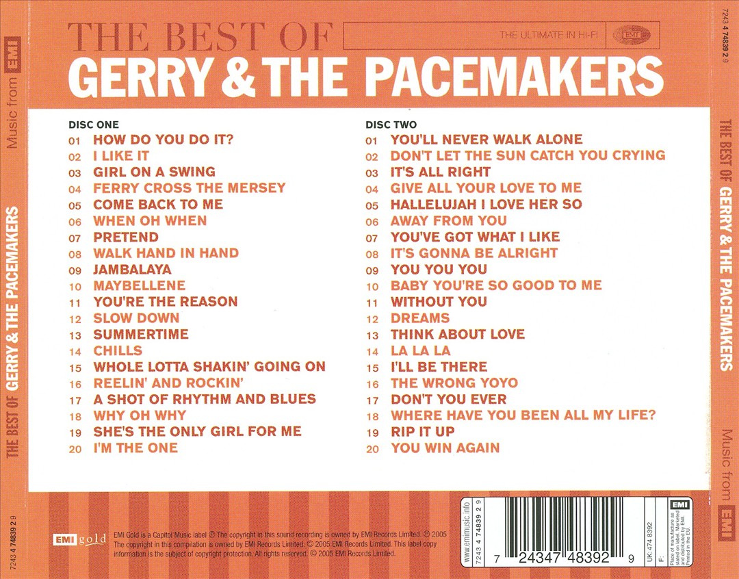 Best Of Gerry & The Pacemakers cover art