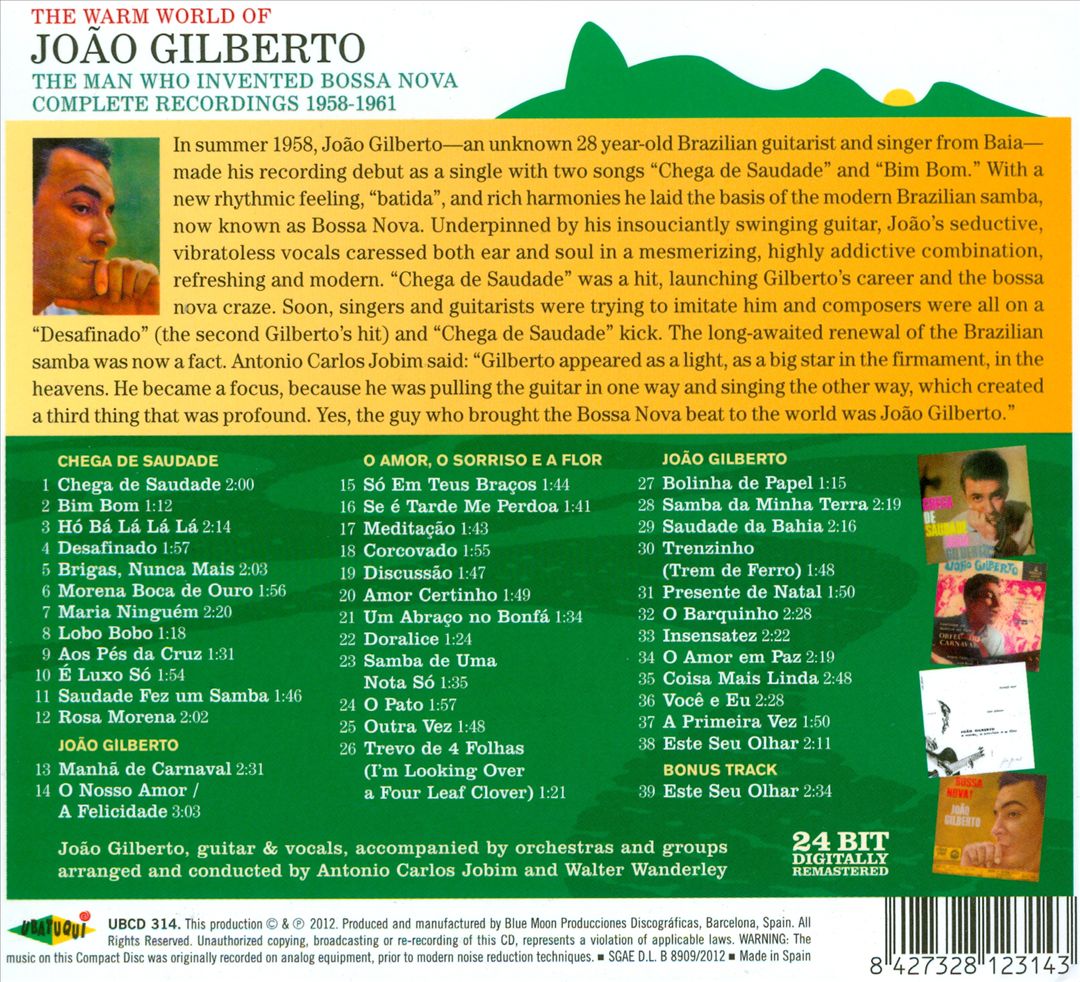 Warm World of João Gilberto: The Man Who Invented Bossa Nova: Complete Recordings 1958-1961 cover art