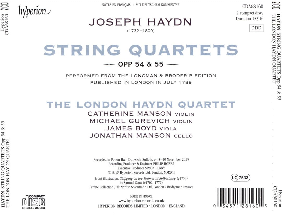 Haydn: String Quartets Opp. 54 & 55 cover art
