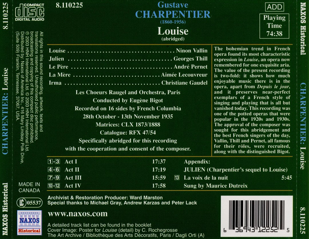 Charpentier: Louise (Abridged) cover art