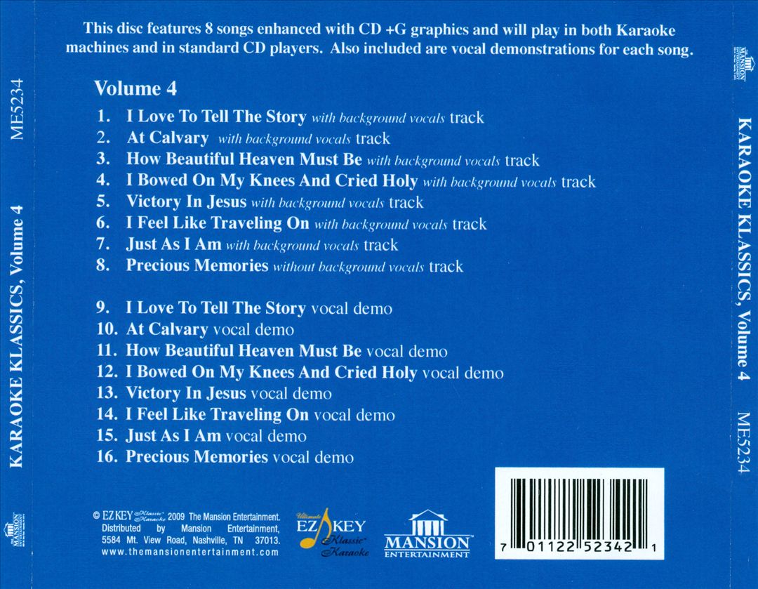 Ultimate EZ Key Klassic Karaoke, Vol. 4 cover art