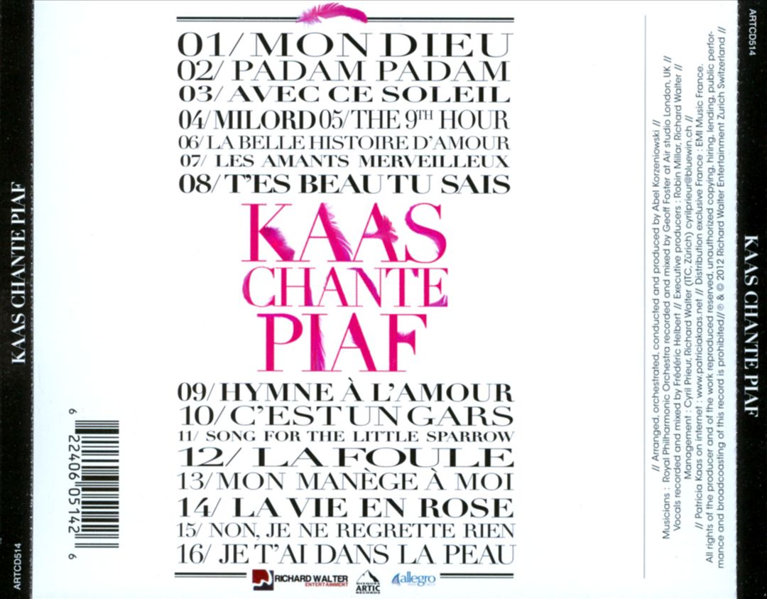 Kaas Chante Piaf cover art