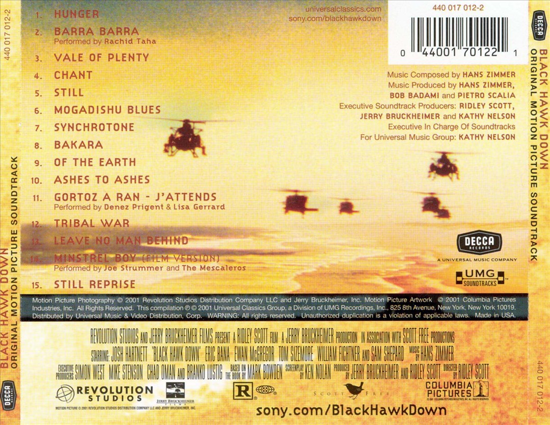 Black Hawk Down [Original Motion Picture Soundtrack] cover art
