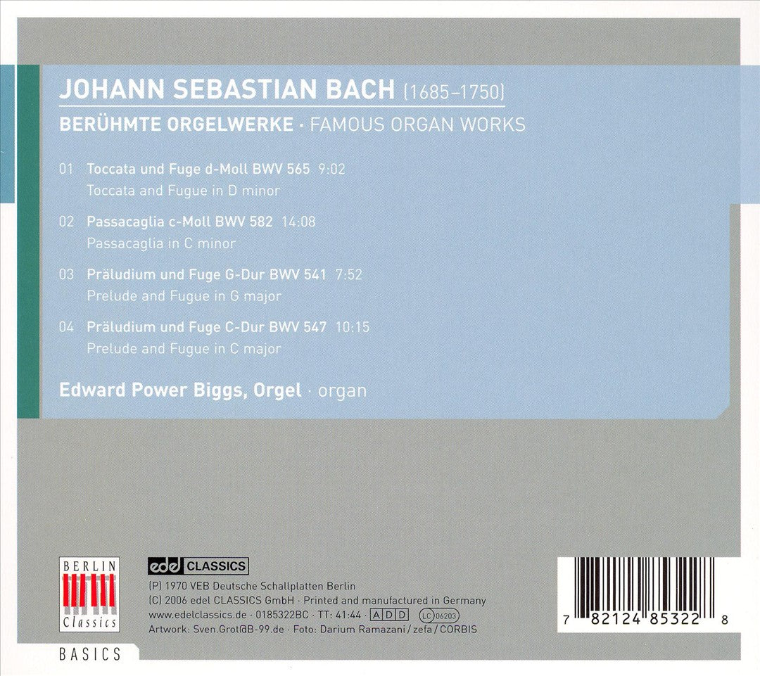 Bach: Berümte Orgelwerke cover art