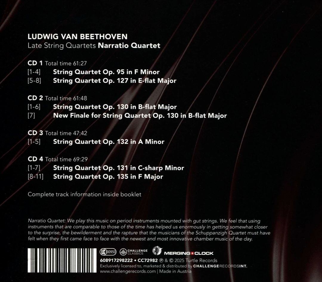 Ludwig van Beethoven: Late String Quartets cover art