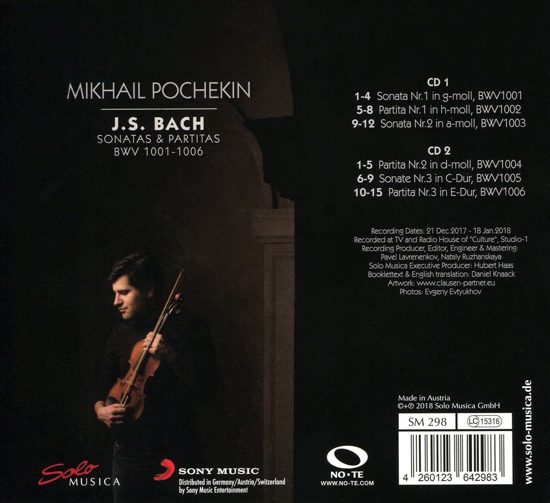 J.S. Bach: Sonatas & Partitas BWV 1001-1006 cover art