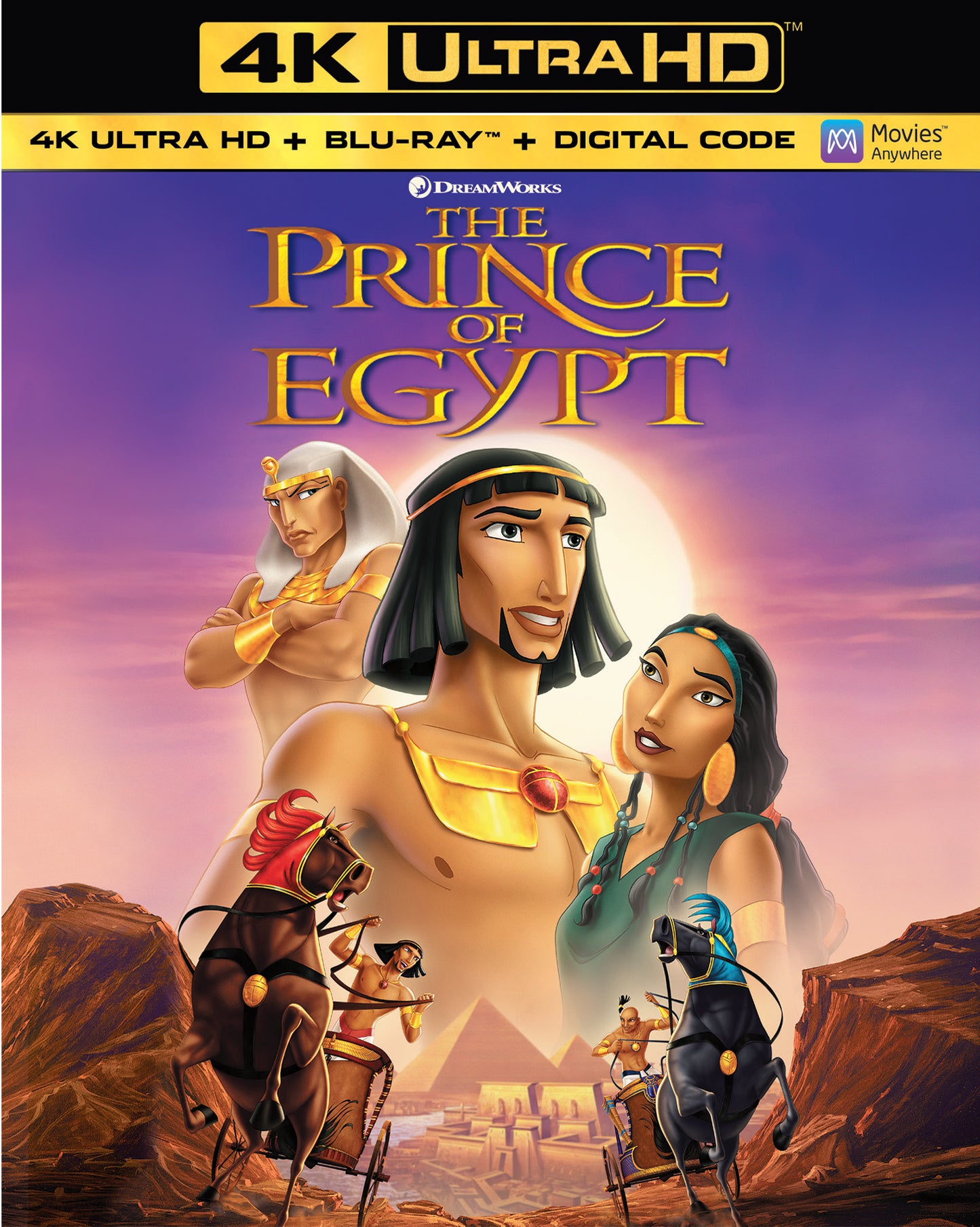 Prince of Egypt [Includes Digital Copy] [4K Ultra HD Blu-ray/Blu-ray] cover art
