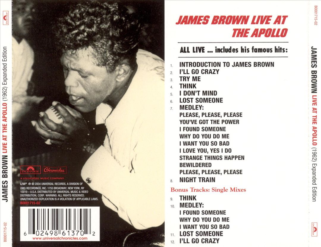 Live at the Apollo cover art