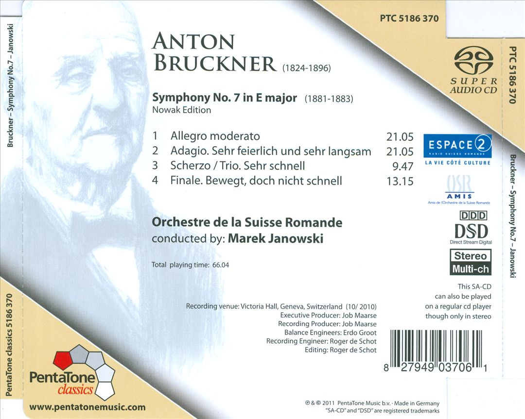 Bruckner: Symphony No. 7 cover art