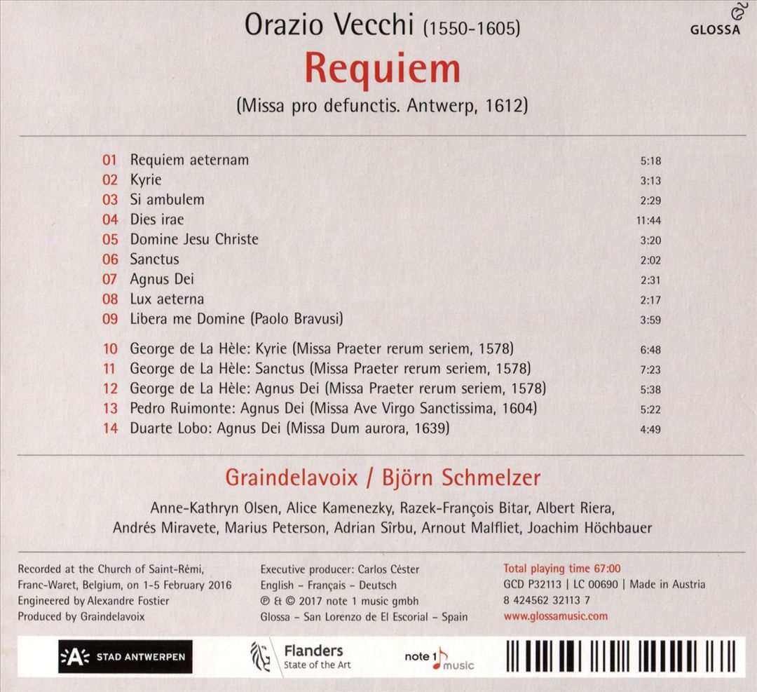 Orazio Vecchi: Requiem cover art