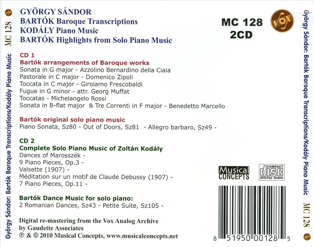 Bartók: Baroque Transcriptions cover art