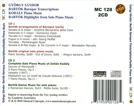 Bartók: Baroque Transcriptions cover art
