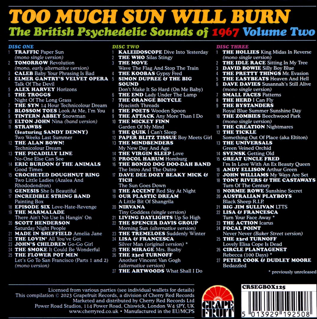 Too Much Sun Will Burn: British Psychedelic Sounds of 1967, Vol. 2 cover art