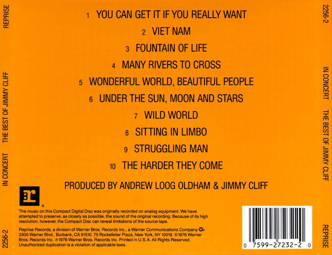 In Concert: The Best of Jimmy Cliff cover art