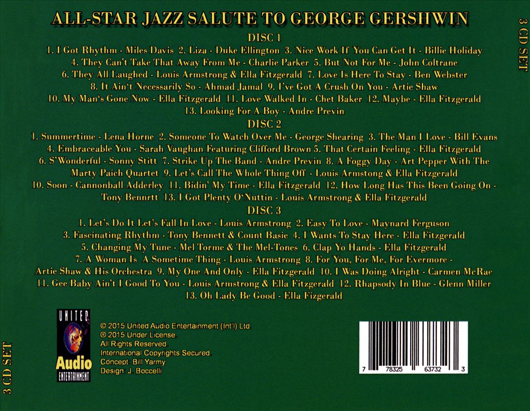 All Star Jazz Salute to George Gershwin cover art