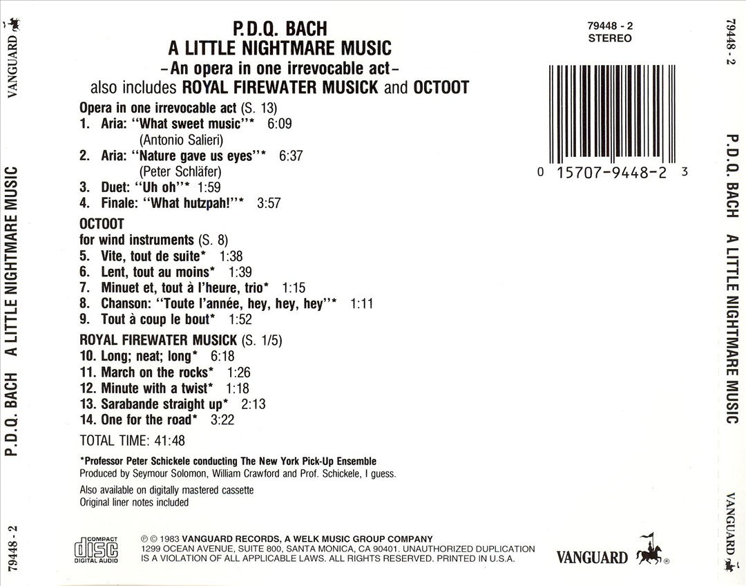 P.D. Q. Bach: A Little Nightmare Music cover art