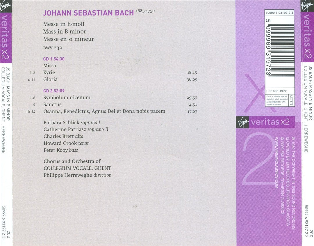 Bach: Mass in B minor cover art