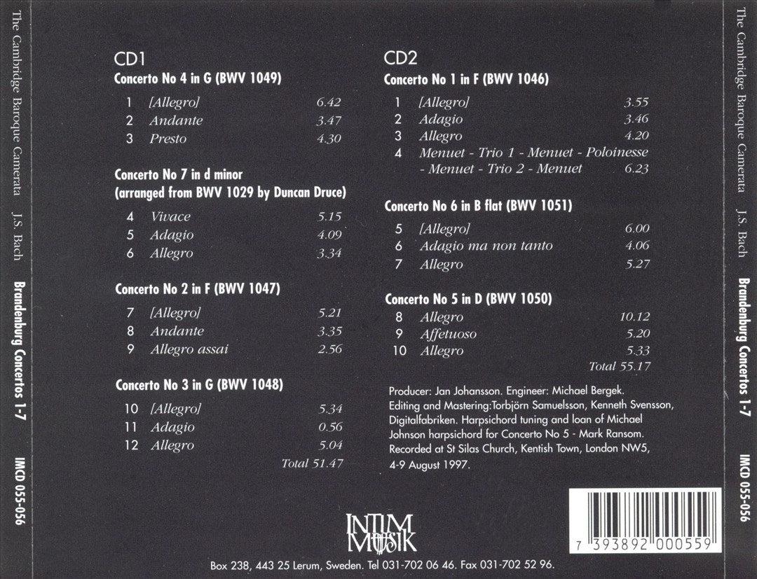 Bach: Brandenburg Concertos Nos. 1-7 cover art