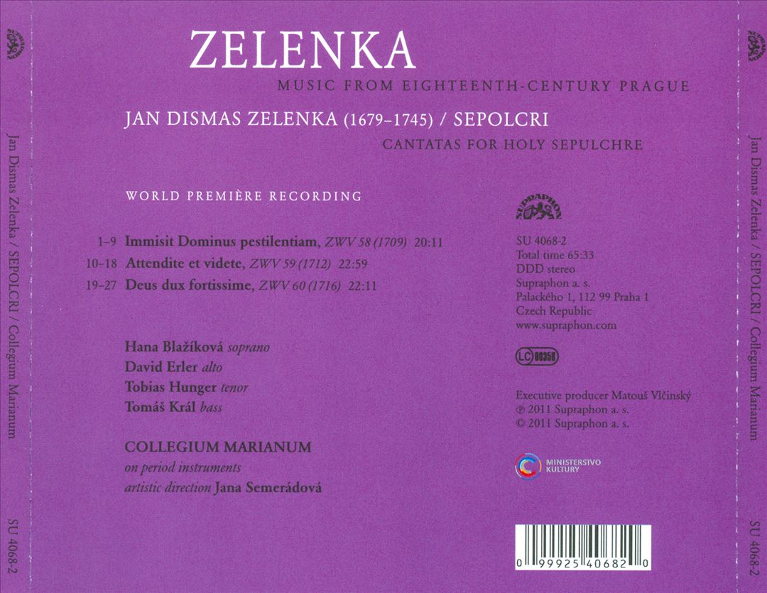 Zelenka: Sepolcri cover art