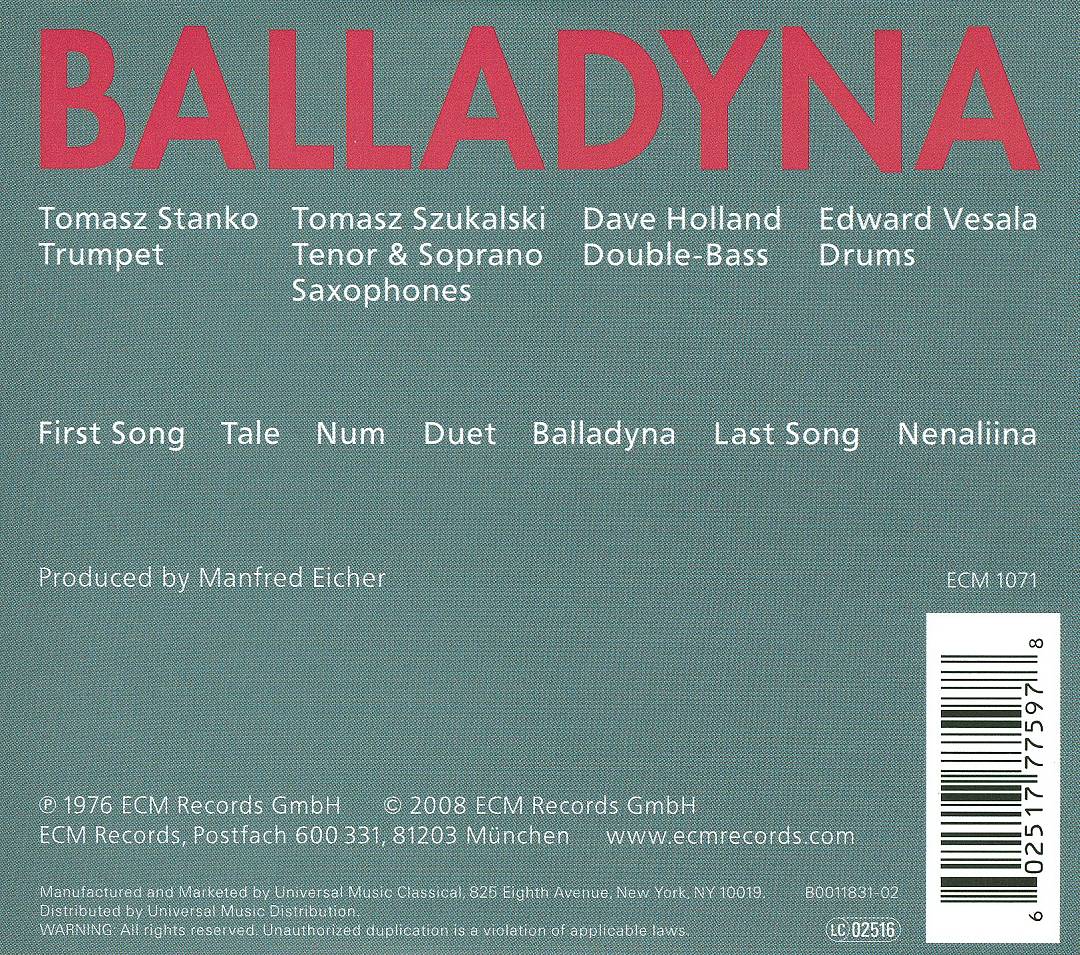 Balladyna cover art