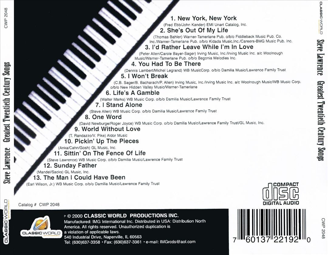 Greatest 20th Century Songs cover art