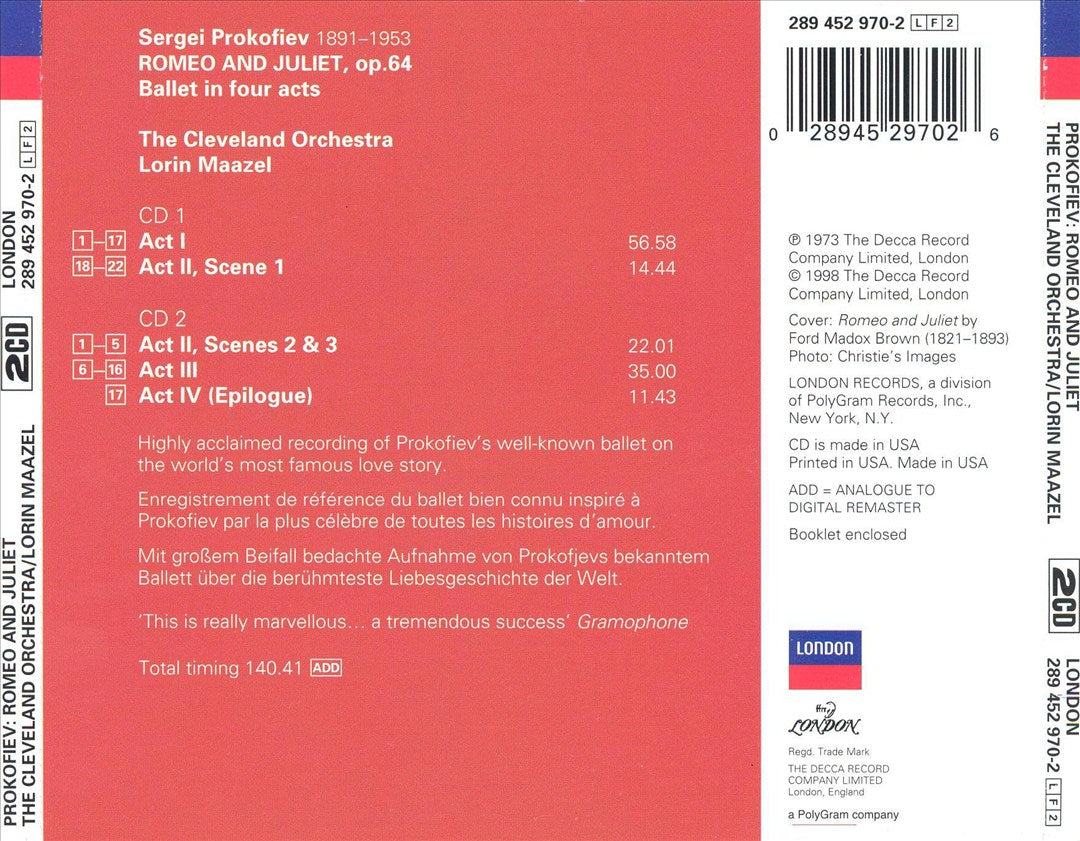Prokofiev: Romeo and Juliet cover art